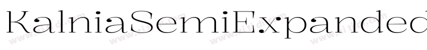 KalniaSemiExpanded S字体转换 KalniaSemiExpanded S字体转换